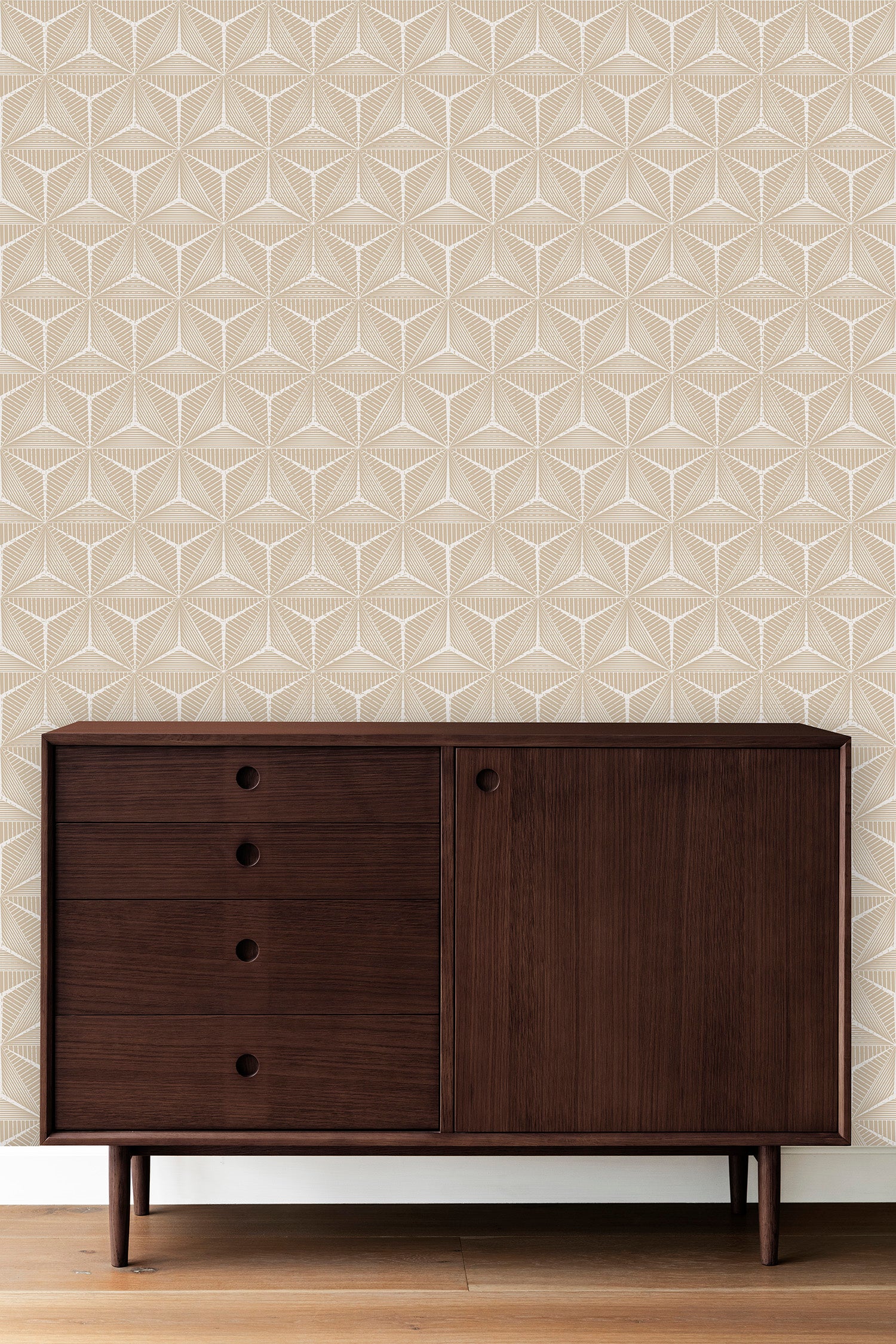 Textured and Tonal Asanoha peel and stick wallpaper featured product image